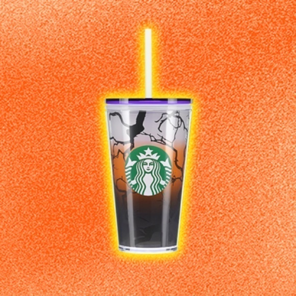 New Starbucks Raven’s Perch Glow in the Dark Cold Cup 16oz w/ DIY Stickers Pack